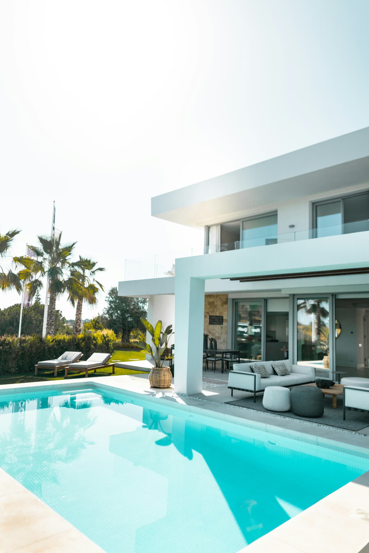 Private villa pool at the SLX Academy beginner retreat in Marbella